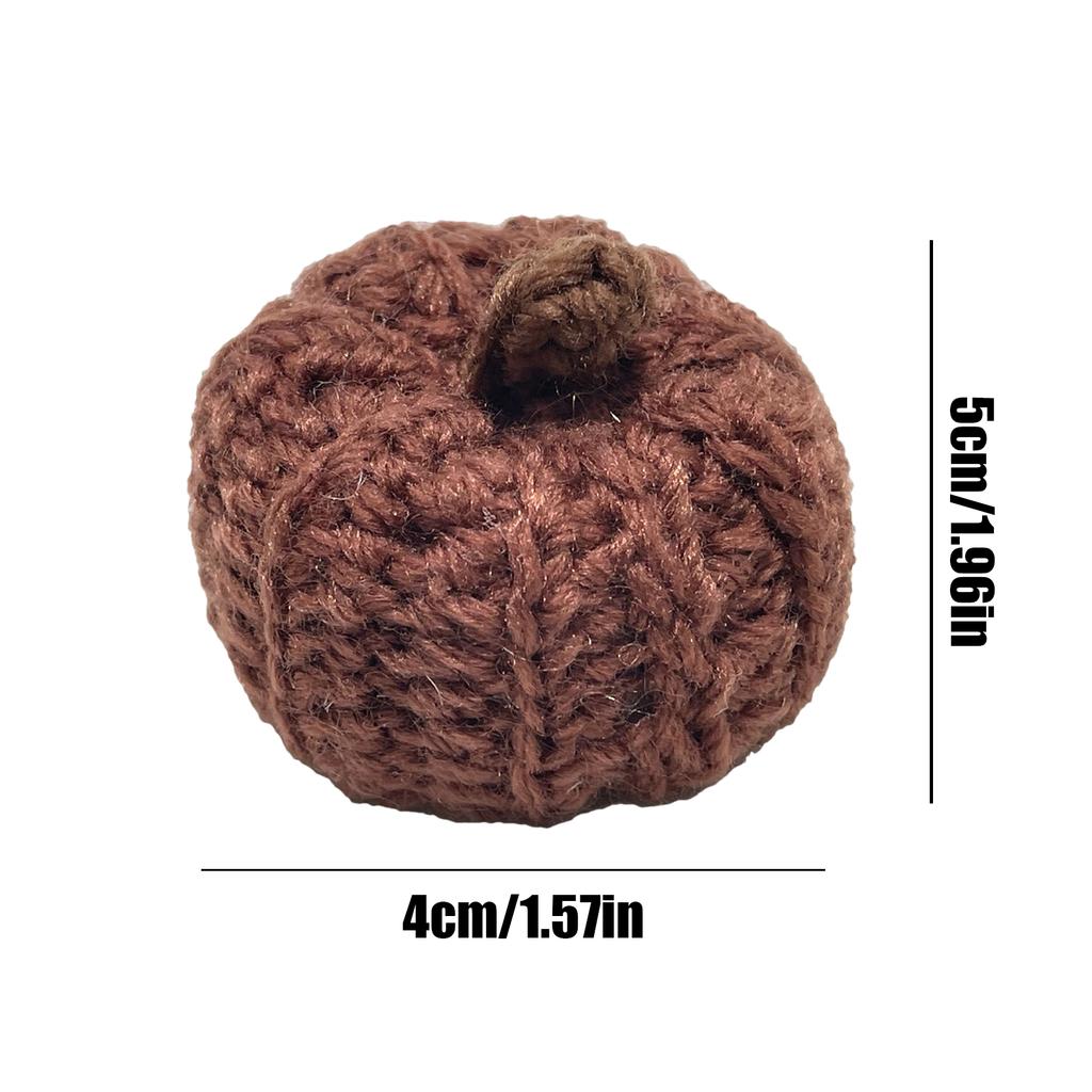 Funny Pumpkin Crochet Decorations Decorative Tiny Pumpkin 2025 Rustic Farmhouse Pumpkins Reusable Decorative Tiny Pumpkin Small