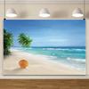 Decorazione Sfondo Spiaggia Tropicale Conchiglia Stella Marina Vacanza Estiva Per Festa in Piscina Sfondi Per Fotografie