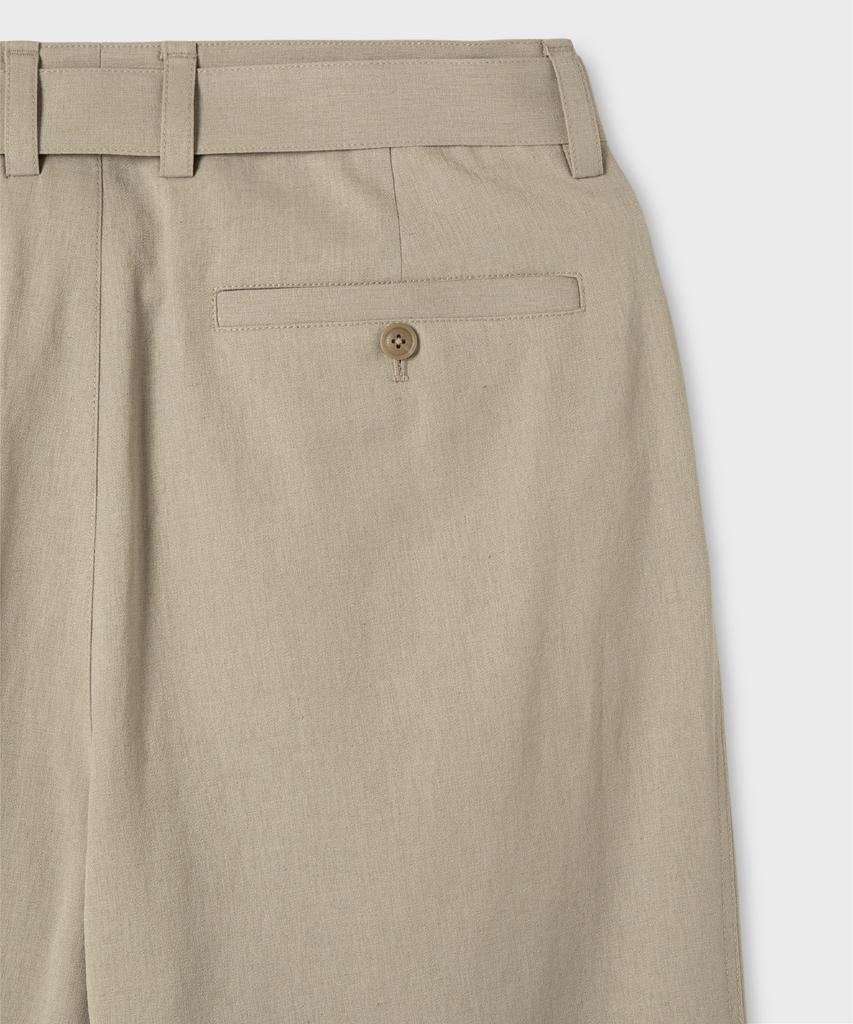 NONBLANK [Summer] Summer Cool Touch Belted Wide Fit Pants_Beige