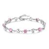 Min Yue S925 Sterling Silver Zircon Heart Bracelet - Women's Elegant Fashion Jewelry for Qixi Valentine's Day