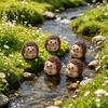 Pastoral Garden Figurines 2Pcs Cute Hedgehog Resin Mini for Succulents Pot Terrarium, Micro Landscape Small Gift Items Decor, Miniature Forest Animal