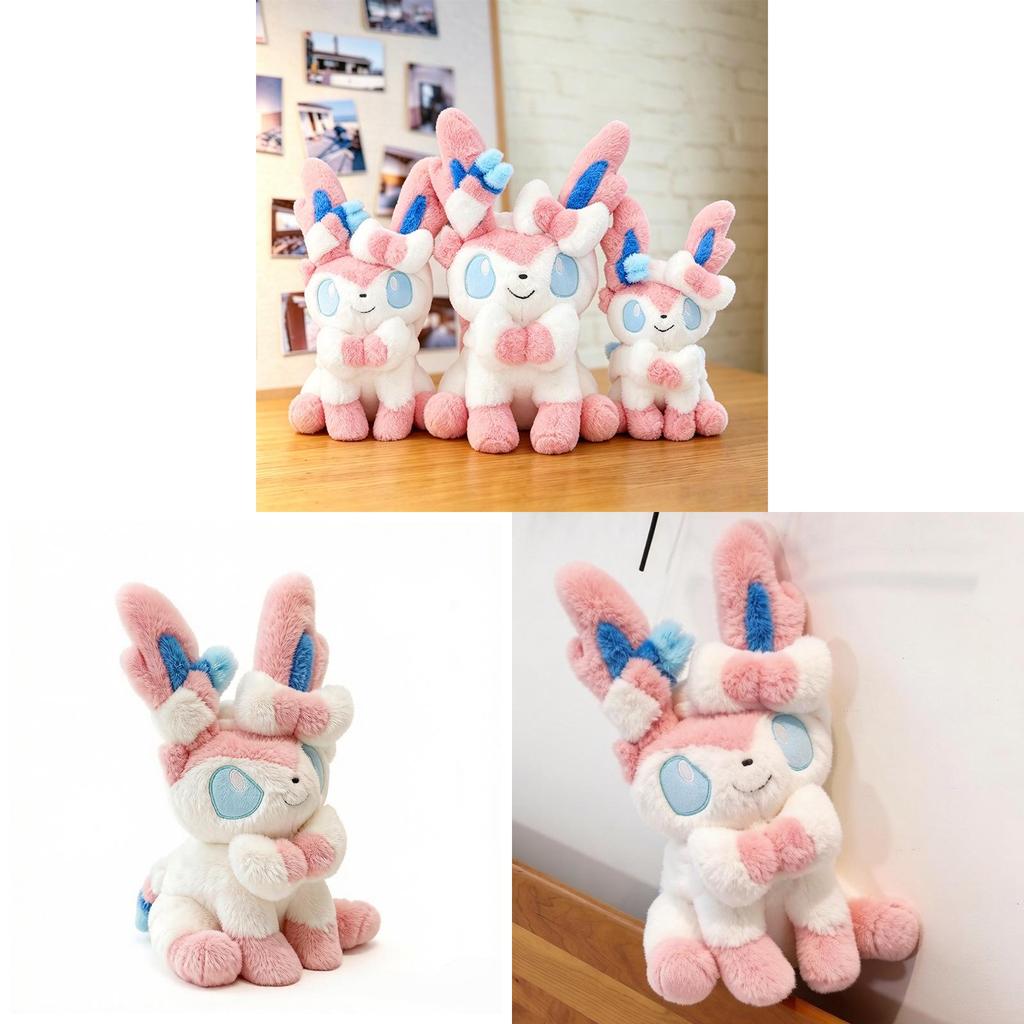 Peluche Sylveon con Pelo Corto per Bambini e Collezionisti