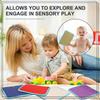 1 Set Baby Sensory Development Mat Various Textures Machine Washable Foldable For Tactile Learning Color Recognition
