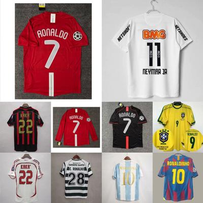 AC Mailand Kaka Paris Fußballtrikot Spanien Frankreich Brasilien Weltmeisterschaft Retro-Trikot Retro-Trikot