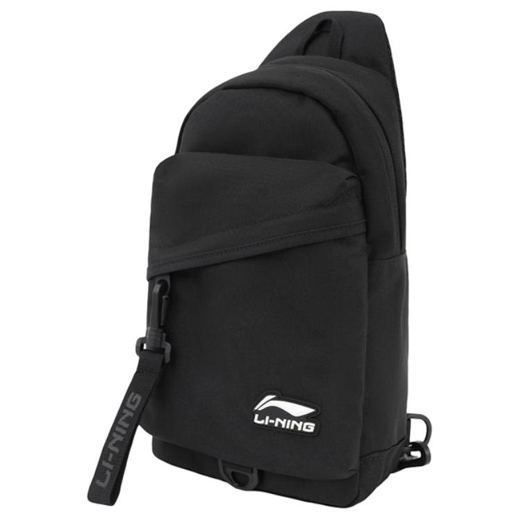 Li Ning Polyester Sling Bag Unisex Black ABDV395-1