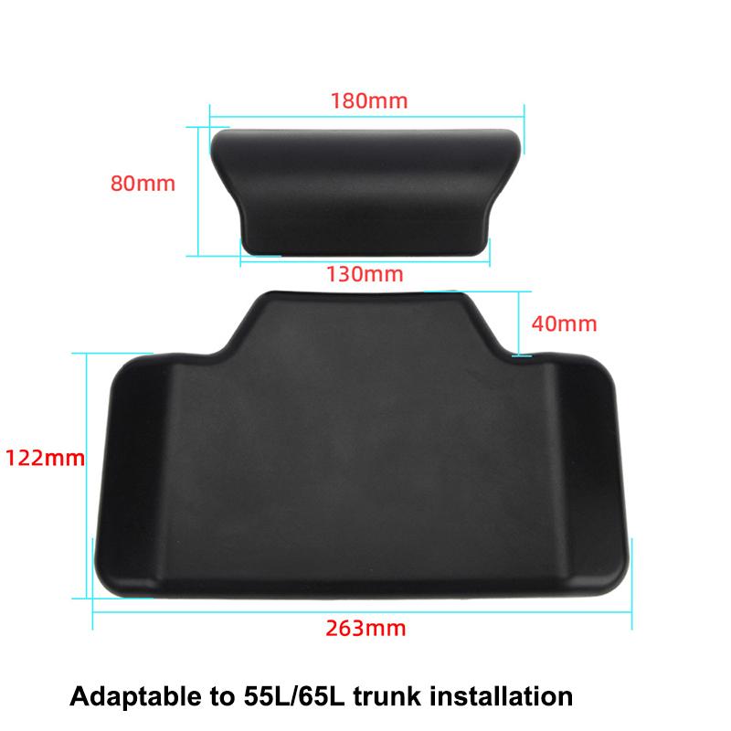 1 Set Relieve Fatigue Tail Box Passenger Back Pad Wear Resistant Motorcycle Top Box Backrest For 28L/36L/45L/55L/65L/80L Top Box