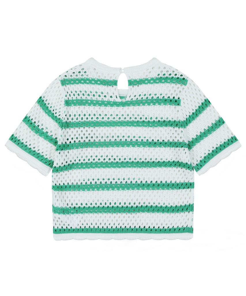 HARDCORE HAPPINESS Signature Stripe Crop Knit_Green