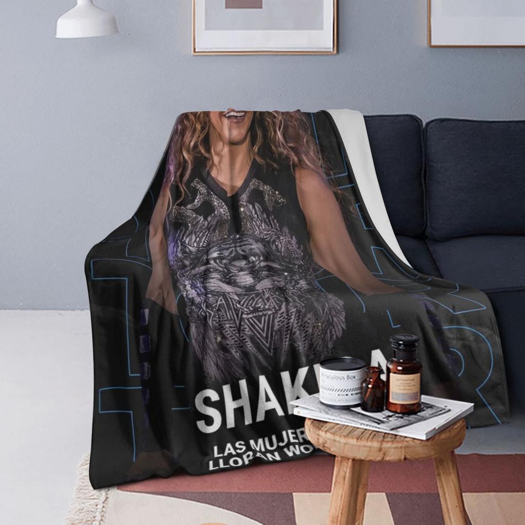 Shakira Tour 2025 Decken Weiche Warme Flanell Überwurfdecke Tagesdecke für Bett Wohnzimmer Picknick Reisen Zuhause Sofa