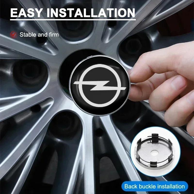 Calotas Centrais para Rodas de Carro Capas para Aro de Pneu Tapacubos Enjoliveur Peças de Roda 4 Peças 60mm Para Opel Astra Insignia Astra Corsa Zafira