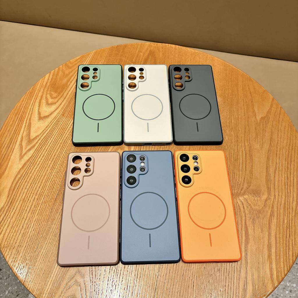 For Magsafe Magnetic Wireless Charging Case For Samsung S26 S25 Edge S24 S23 FE Plus Ultra A56 A26 A37 A57 Soft Silicone Cover