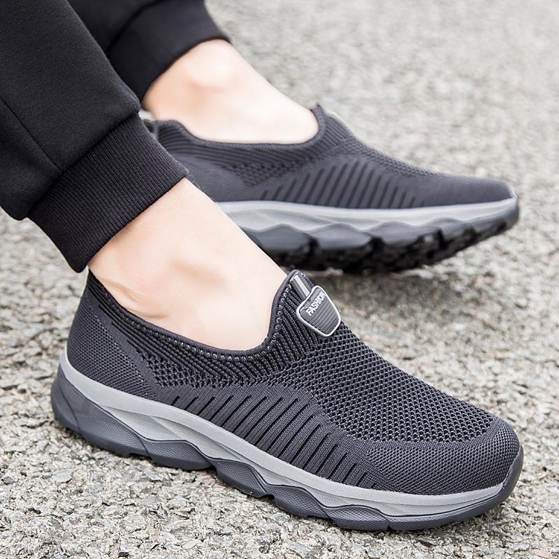 Womens Canvas Sneaker Four Seasons Couple Flying Weave Mesh Hollow Mesh Lazy Sports Casual Women'S Shoes Hiking Water Shoes