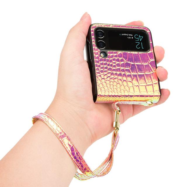 

Кожаный чехол с точным вырезом для защиты от падения для Samsung Galaxy Z Flip4 5g Flip 4 Flip3 Flip 3 Zflip4 Тонкая сумка для телефона с защитой от падения for Samsung Z Flip 3 золотой