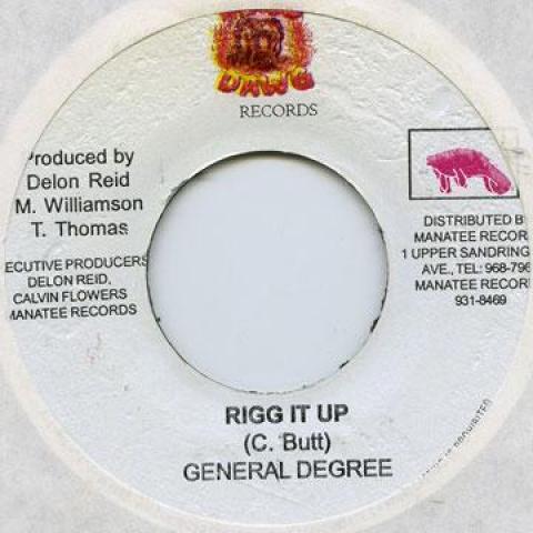 

7inch Record GENERAL DEGREE - Rigg It Up Mad Dawgs 2000 Jamaica Reggae, Ska & Dub