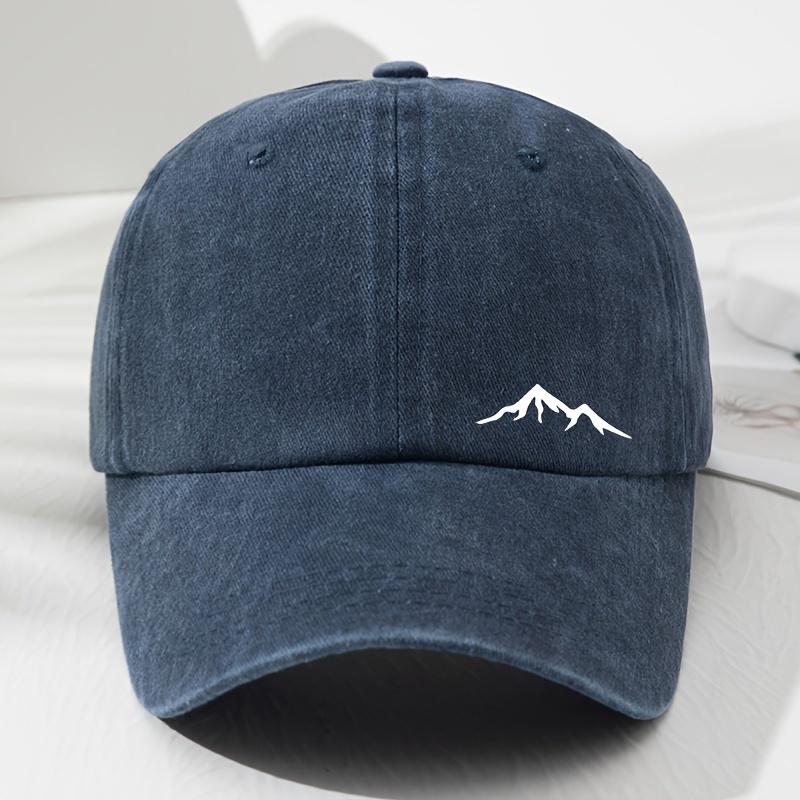Unisex Fedora klobouk s potiskem Mountain View, nastavitelný kšilt, Dad Hat, módní klobouk do přírody