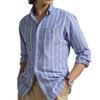 Camicia a Maniche Lunghe Monopetto a Righe Ricamate con Logo Polo Ralph Lauren Uomo shirts Multicolore MNPOWOV16823878-400
