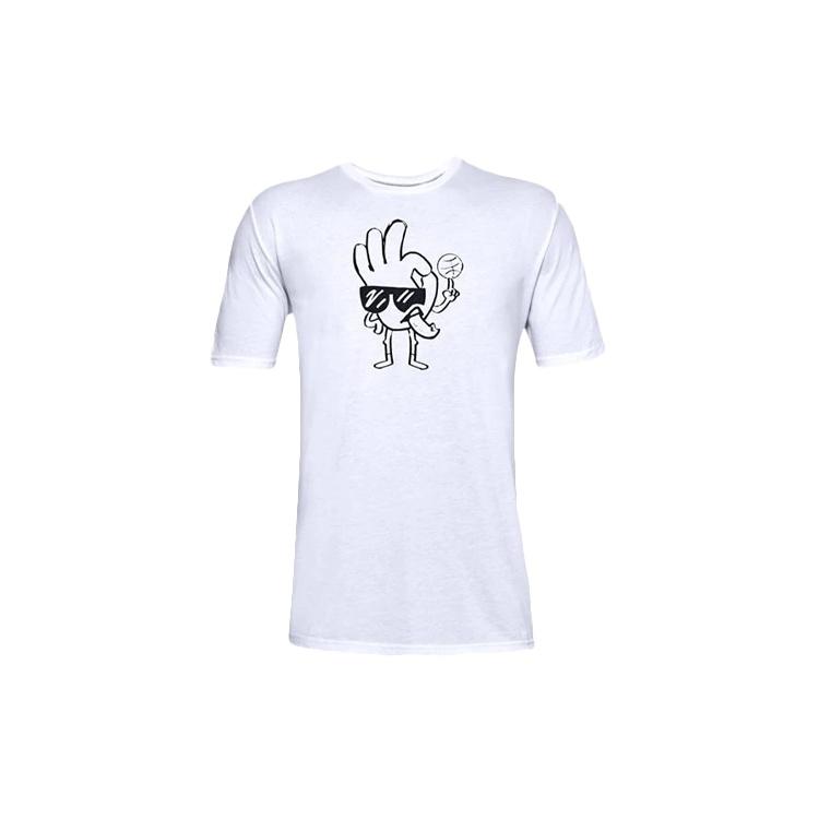 Men s Under Armour SC30 Freehand Eddy Basketball Sports Short Sleeve White 1357000-100 L