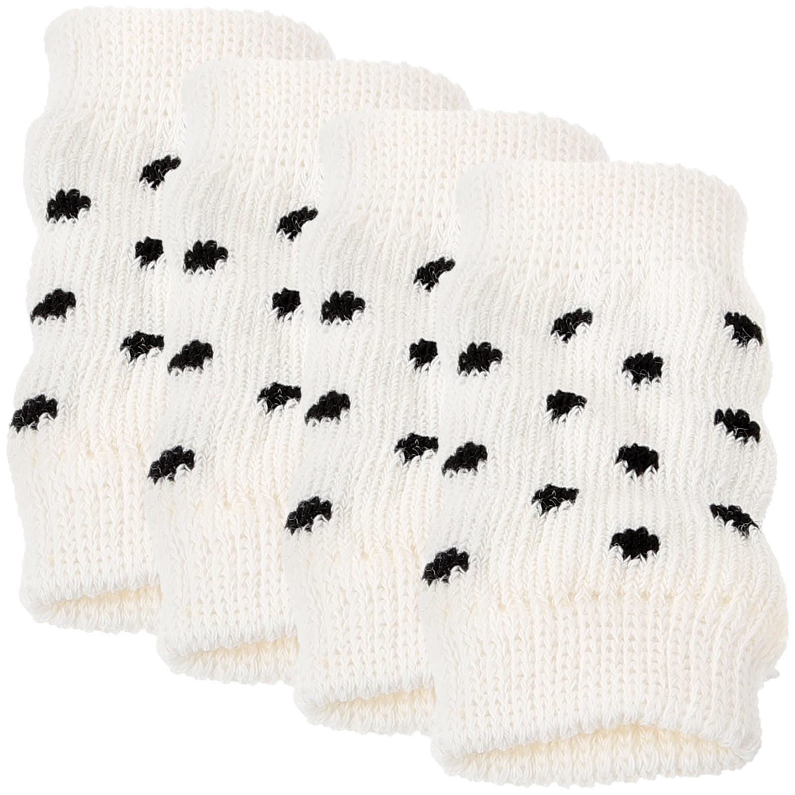

4pcs Pet Warmers Soft Cotton Dog Leg Socks For Cold Weather Hock Elbow Knitted Warm Leg Sleeves Anti-Slip Winter Wear 8X4X0.7CM