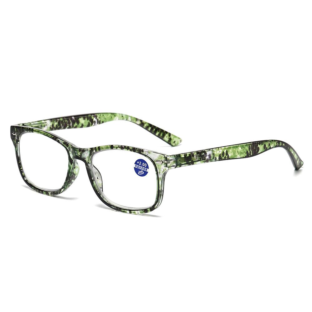 

Vintage Broken Flowers Square Frame Reading Glasses High-Definition Men Women Eyeglasses Anti Blue Light Presbyopia Glasses 3.5