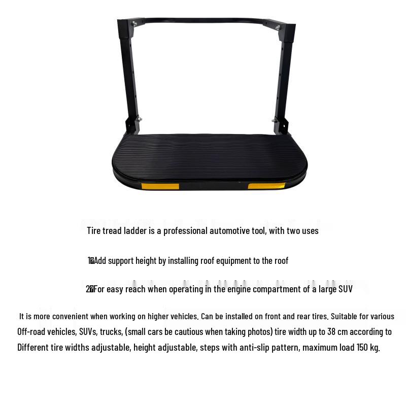 Folding Telescopic Car Roof Ladder Pedal for Off-Road SUV