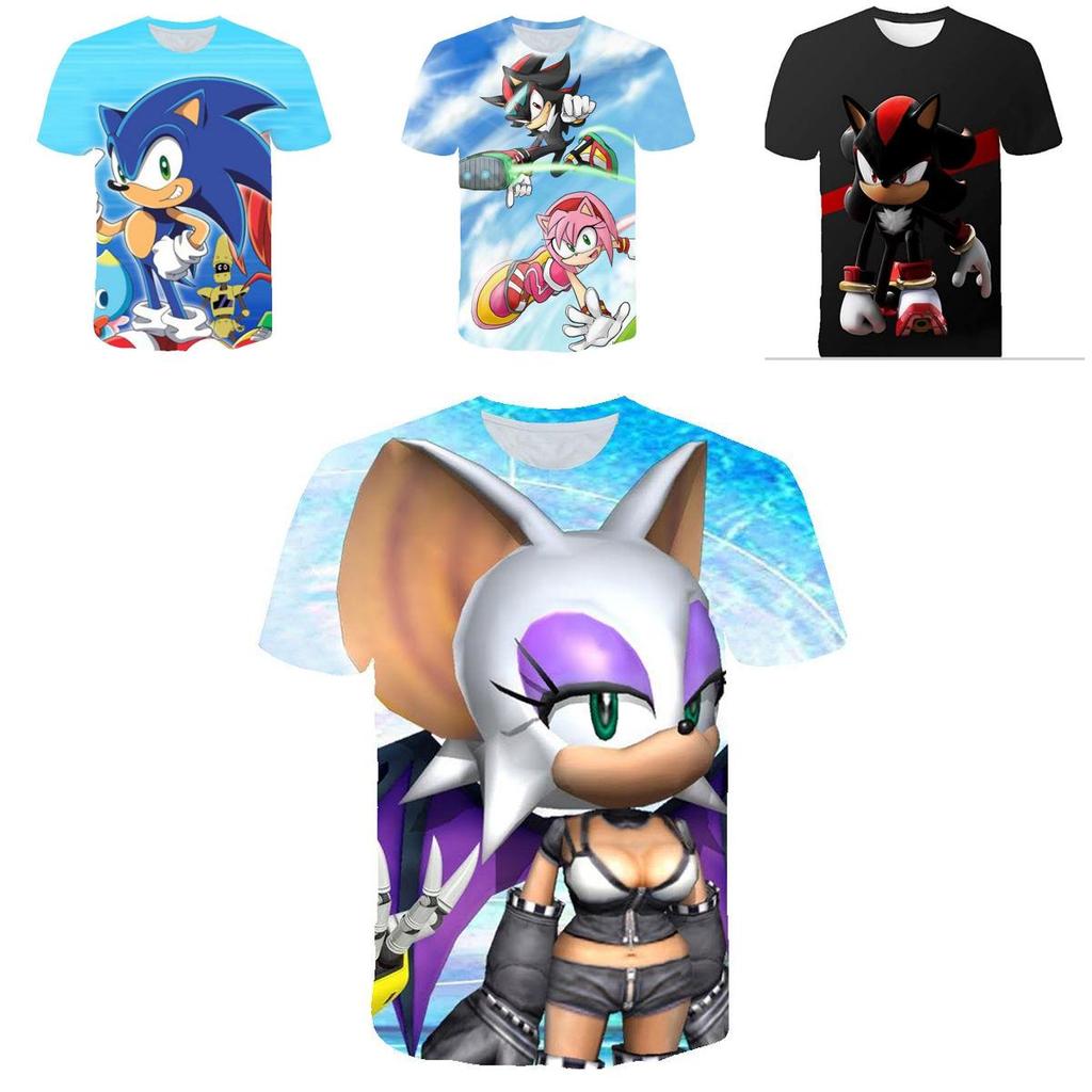 Vibrant Sonic The Hedgehog Printed T-shirt For Kids With Short Sleeves And Comfort Fit