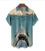 1116 Cool Cute Shark 1D Print Pattern Men's Shirt Street Casual Men's Shirt