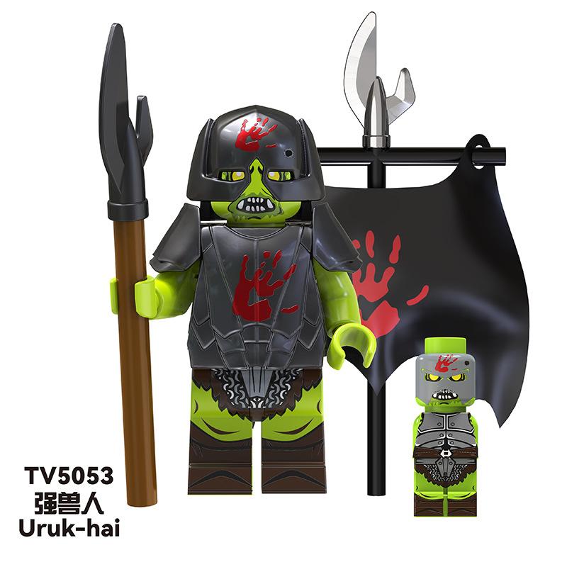 Big Movie Series TV6 Lord of the Rings TV6 Strong Orc TV6 Boy Assembled Building Block Toy Bag