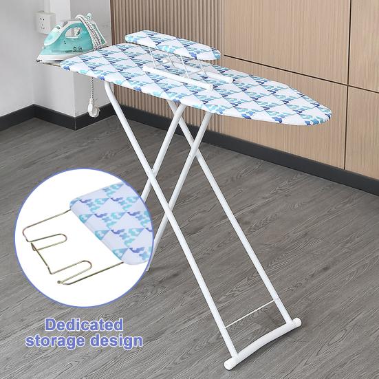 Ironing Board, Full-Size Foldable Ironing Board, Foldable Household Ironing Board, Extended Ironing Board Outside with Heat-Resistant Cover, 42 Inch