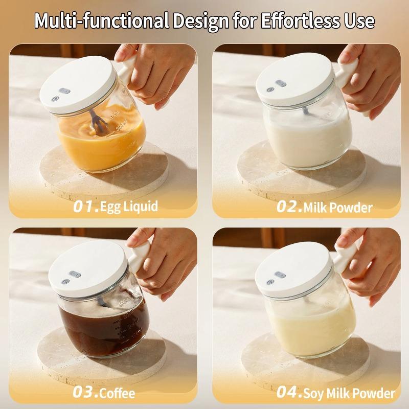 Multi-functional Electric Egg Whisk, Automatic Egg Beater Cup, Household Cream Mixer Tool, Handheld Whisking Gadget for Baking