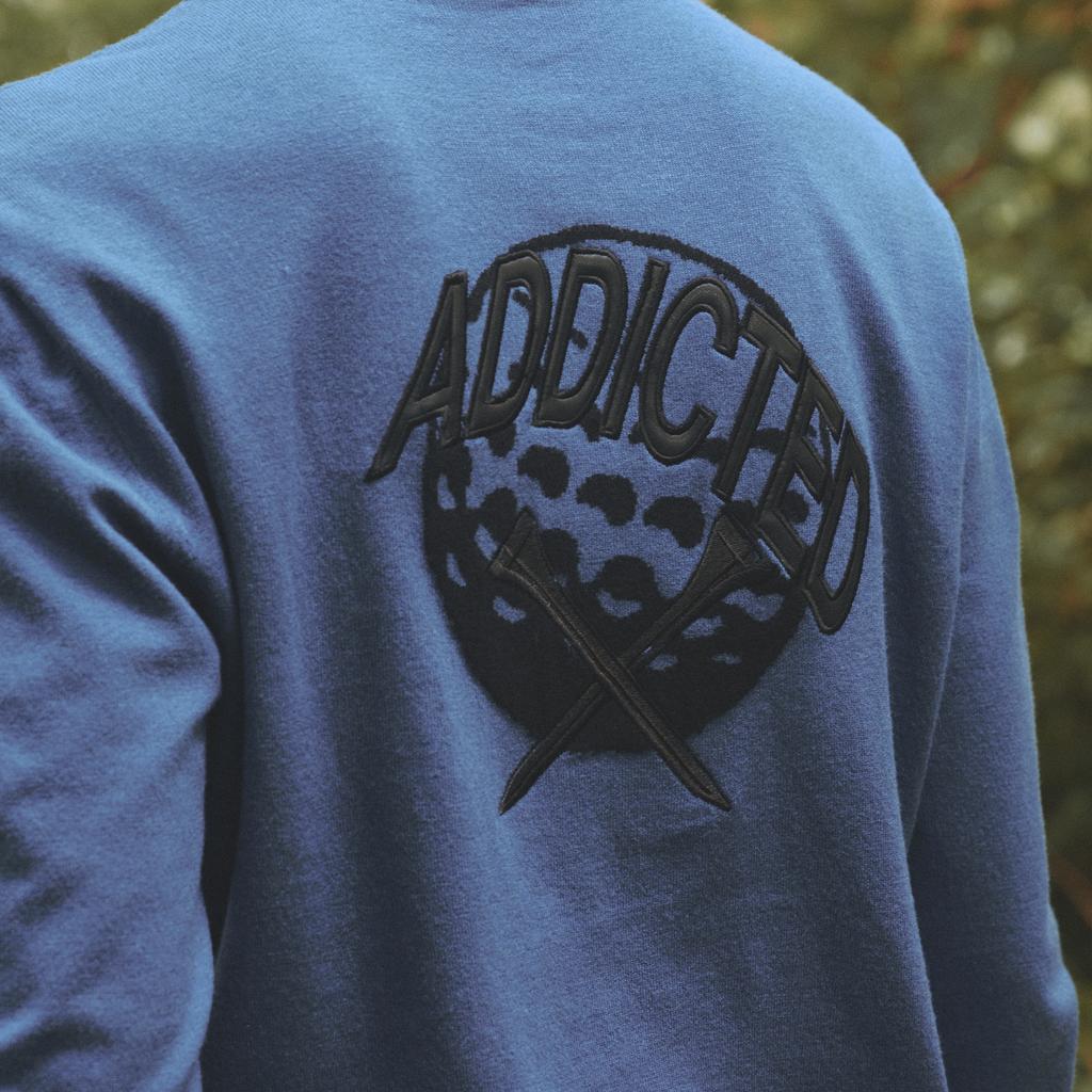 CHALLENGER Men'S Viscose Symbol Embroidery Knit Pullover Pale Blue