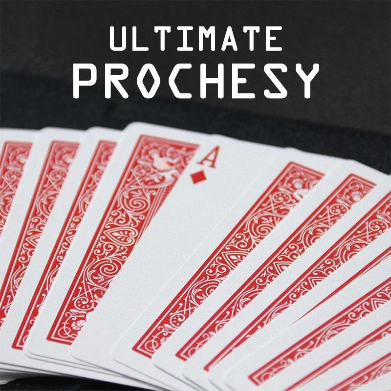

Ultimate Prophesy Magic Tricks for Professional Magicians Poker Cards Prediction Mentalism Illusions Close up Magic Props Street красный