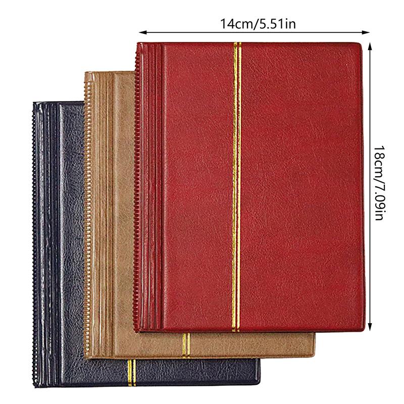 Postal Stamp Collection Album Book 10 Pages 20 Sheets Double Sided Stamp Collecting Storage Bag Empty Stamp Collection Booklet
