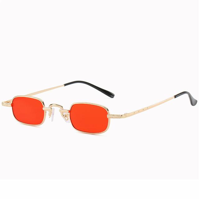 Small Rectangle Sunglasses For Women Men Retro Metal Frame Punk Sun Glasses Vintage Travel Sun Shades Car Uv400 Eyewear