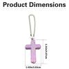 Elegante Crucifijo de Arcilla Colgante con Acento de Cristal para Espejo Retrovisor de Coche Accesorios Colgantes para el Interior del Coche