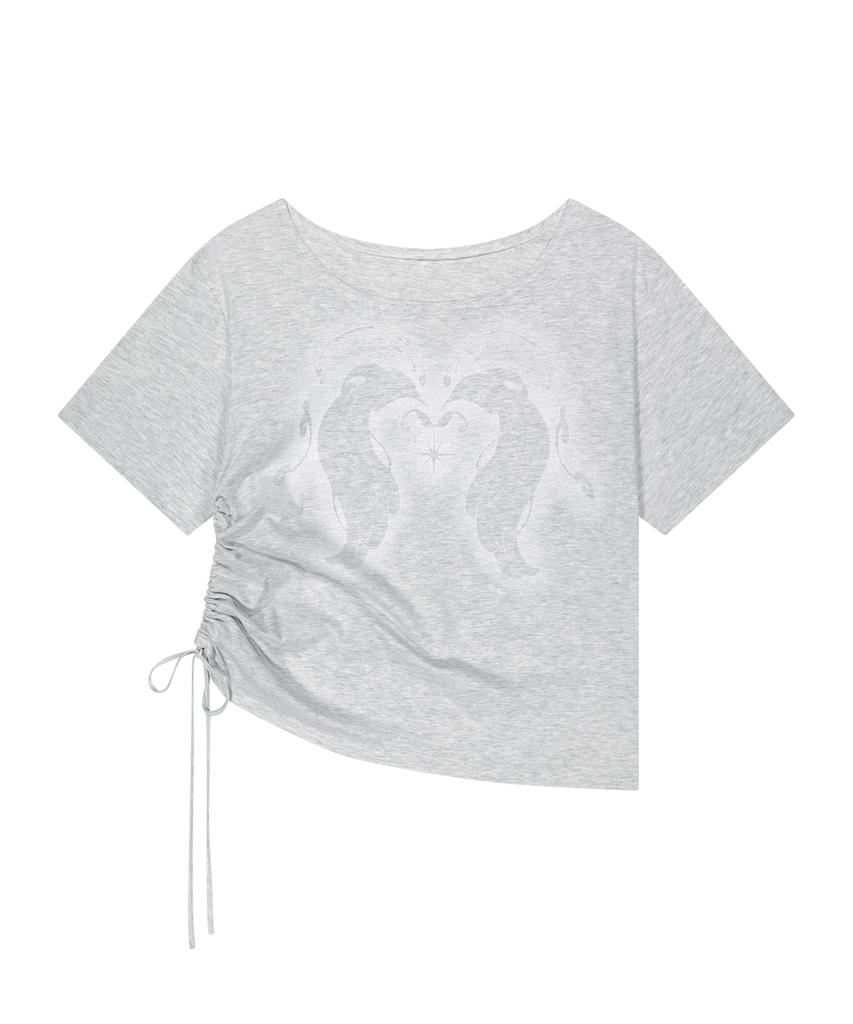 ILLIGO Saeso Angel Off-Shoulder T-Shirt Back Melange