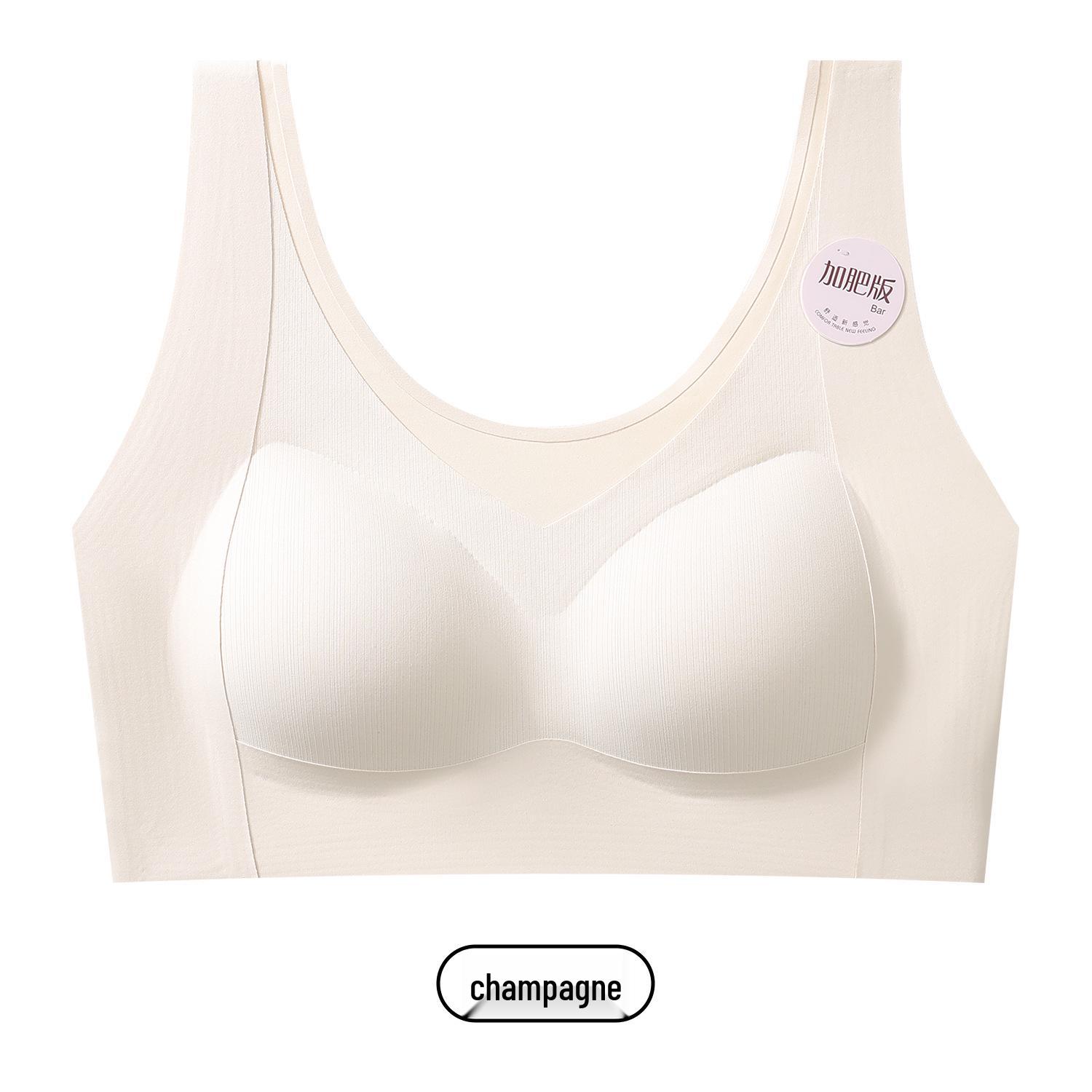 

Seamless Plus Size One-Piece Push-Up Sports Bra - Comfort Fit, No Underwire 3XL [145-165 lbs] шампанського