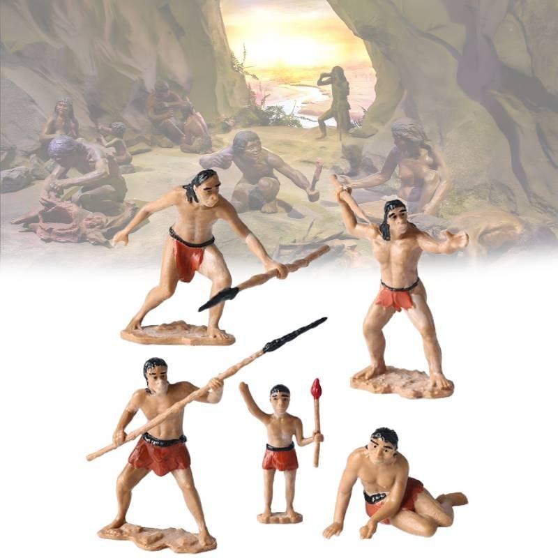 Vibrant Educational Primitive People Figurine Set For Creative Play And Learning