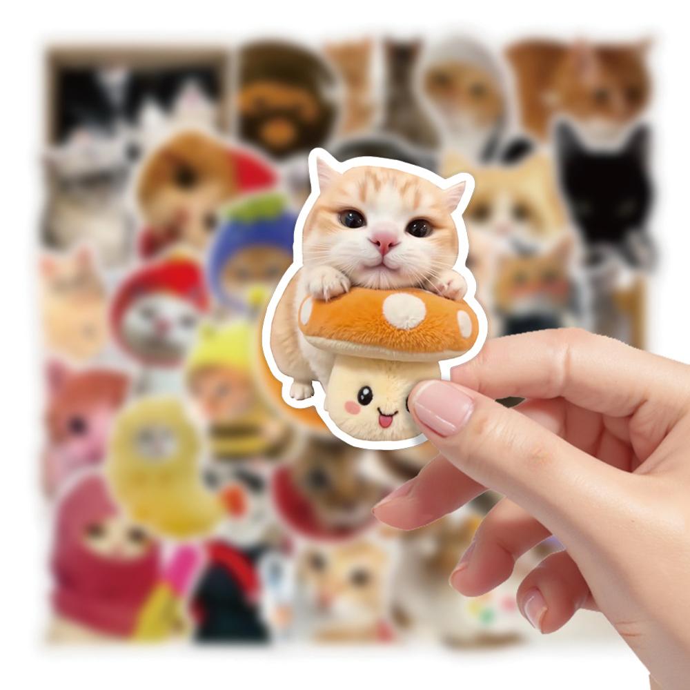 10/30/50pcs Kawaii Animal Cat Graffiti Stickers Funny Kitten MEME Decal Suitcase Helmet Laptop Phone Cute Decoration Sticker Toy