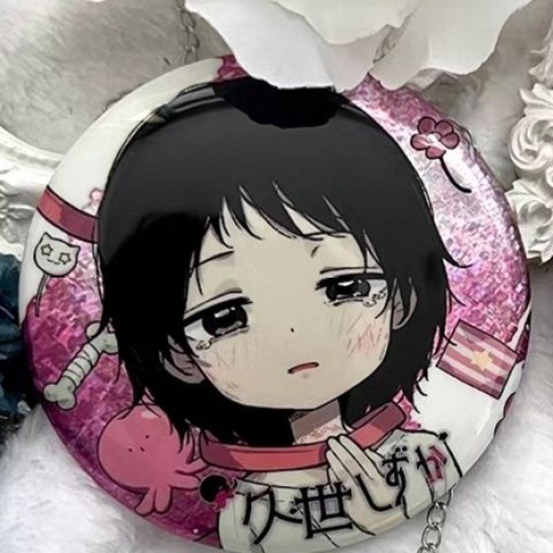 Anime Takopi’s Original Sin Kirarazaka Marina Kuze Shizuka Cosplay Brooch Kawaii Tinplate Badge Lapel Pins Accessories Ornament