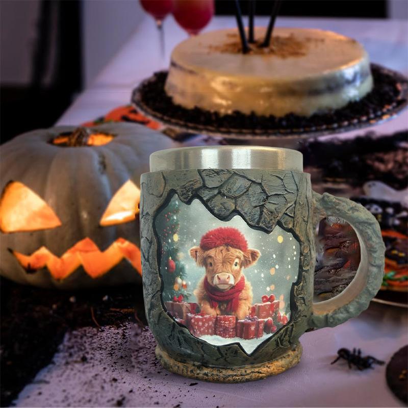 Bigfoot Forest Fire Mug 3d Retro Coffee Cup Artificial Nature Tree Art Cup Hiking Camping Enthusiast Gift Home Kitchen Accessor