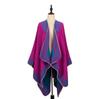 Chinese Imitation Cashmere Embroidered Shawl Women'S Ethnic Style Flower Print Cape Jacket Warm Scarf