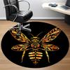 1 Stück Biene Kunst Büro Runder Teppich, Matte Geeignet Für Büro, Unter Bürostühlen Schlafzimmer Wohnzimmer Heimdekoration, Zimmer Deko