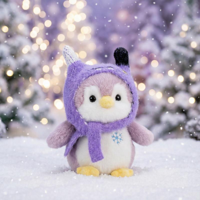 

Plush Penguin Toy With Scarf And Hat For Kids Birthday Gift 23cm