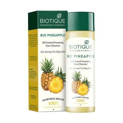 Washing Gel with Pineapple: for Normal and Oily Skin (120 Ml), Bio Pineapple Oil Control Foaming Cleanser,