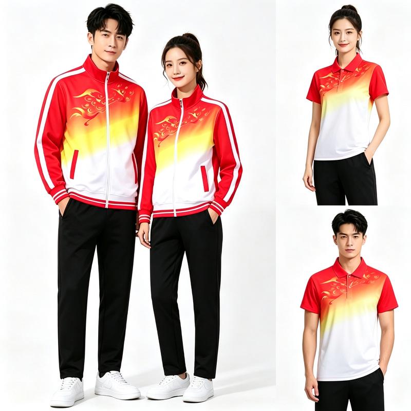 Silk Long Sleeve Sports Suit - Spring & Autumn, Plus Size, Middle-Aged & Elderly Square Dance/Fitness Wear