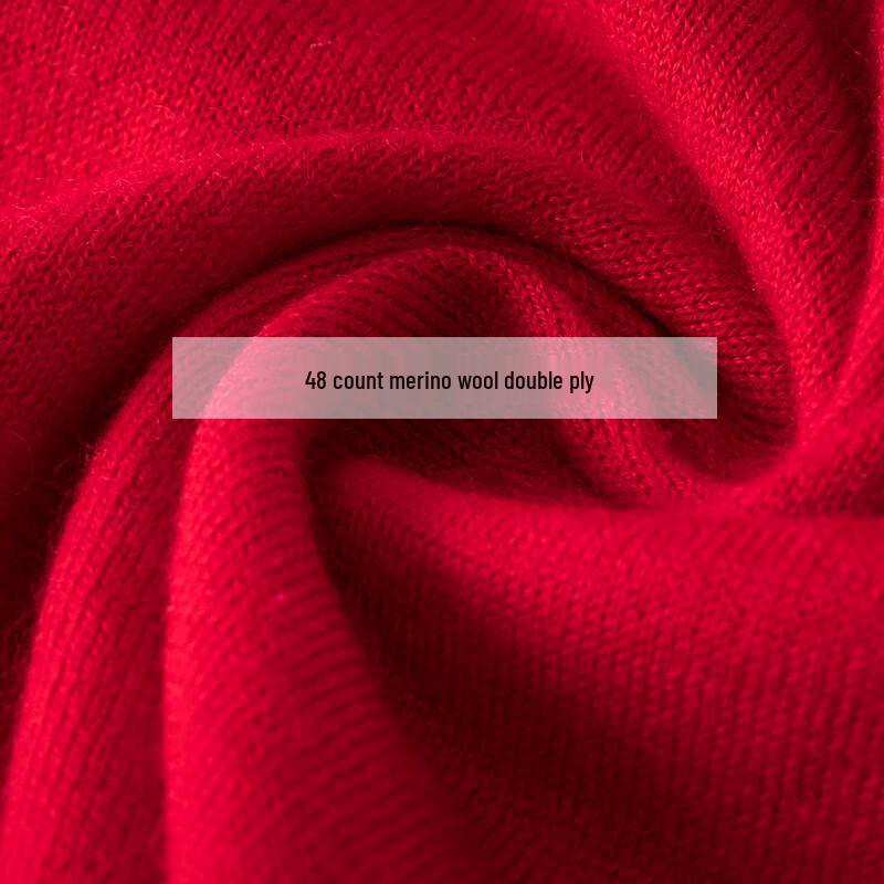 Hengyuanxiang Men's 48-Count Fine Wool V-Neck Cardigan