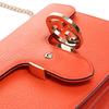 Gucci Silver Logo Double G Chain Messenger Bag Women Shoulder Bag Orange 510304-CAO0G-7527