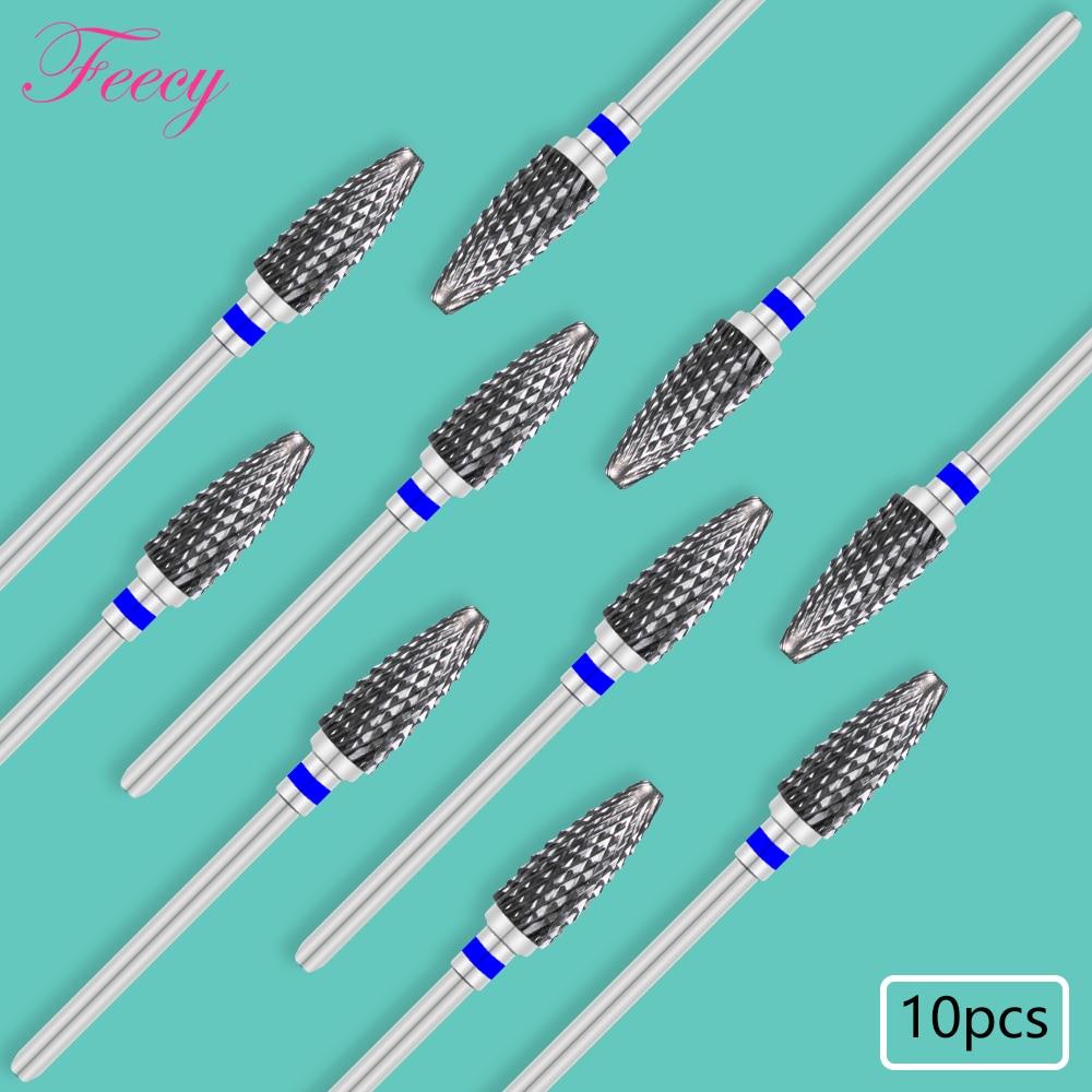 10PCS Milling Cutter For Manicure Set Ceramic Nail Drill Bits Cutters for Removing Gel Varnish Manicure Machine Accessories Mill