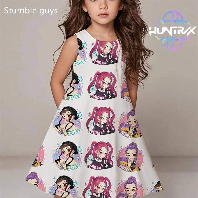 

Модний вільний простий дитячий одяг повсякденний з принтом універсальні сукні для дівчаток 13-14Y