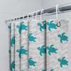Blue Sea Turtle Bath Shower Curtain White Background Waterproof Bathroom Decorations Plastic Rod Pocket Hook Set Modern Home Dec