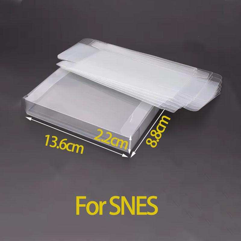 6PCS Clear Transparent Game Cartridge Box Case CIB Games Plastic PET Protector for N64 NES SNES for GB GBA GBC NGPC Switch